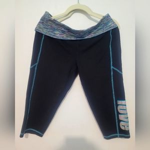 Guc vintage fold over waist capris active leggings size L